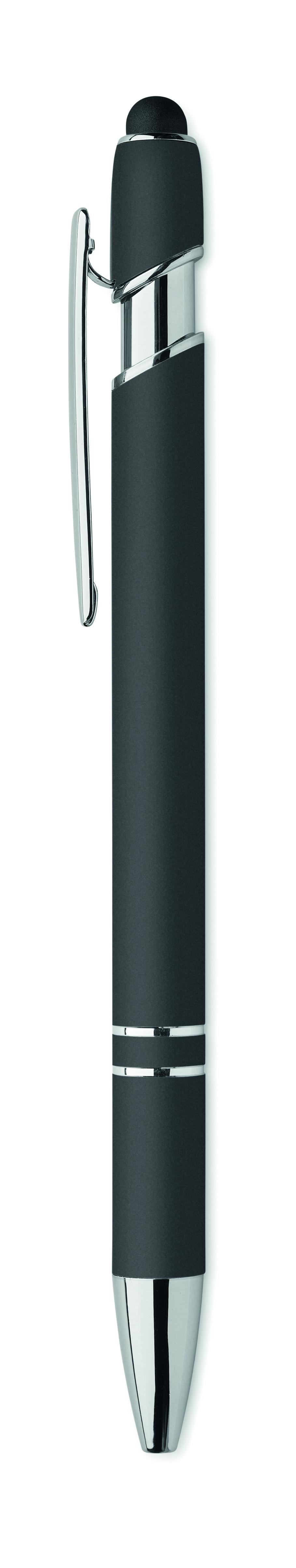 Bolígrafo de aluminio gomoso
