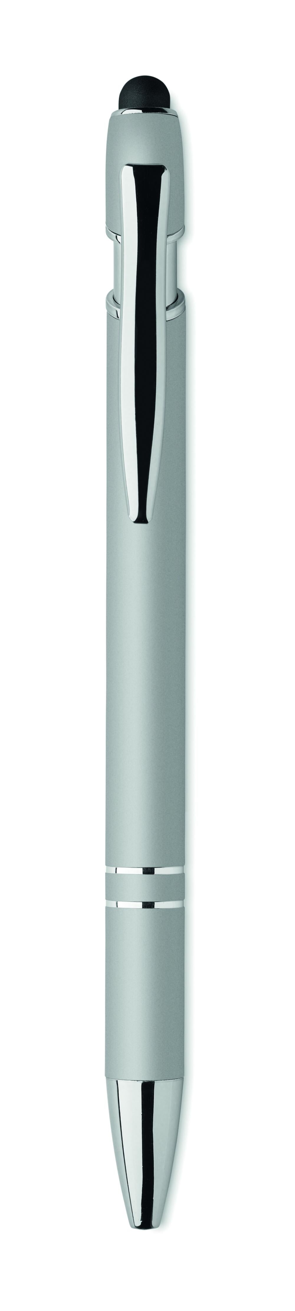 Bolígrafo de aluminio gomoso