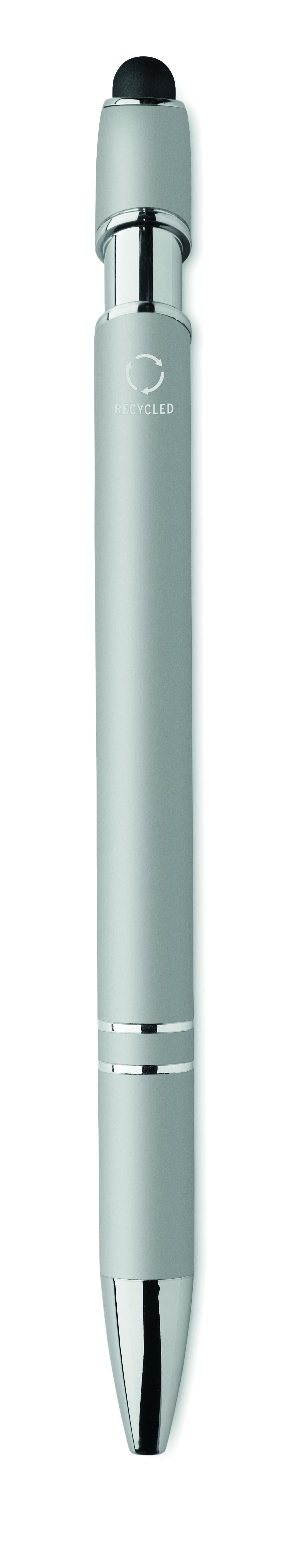 Bolígrafo de aluminio gomoso