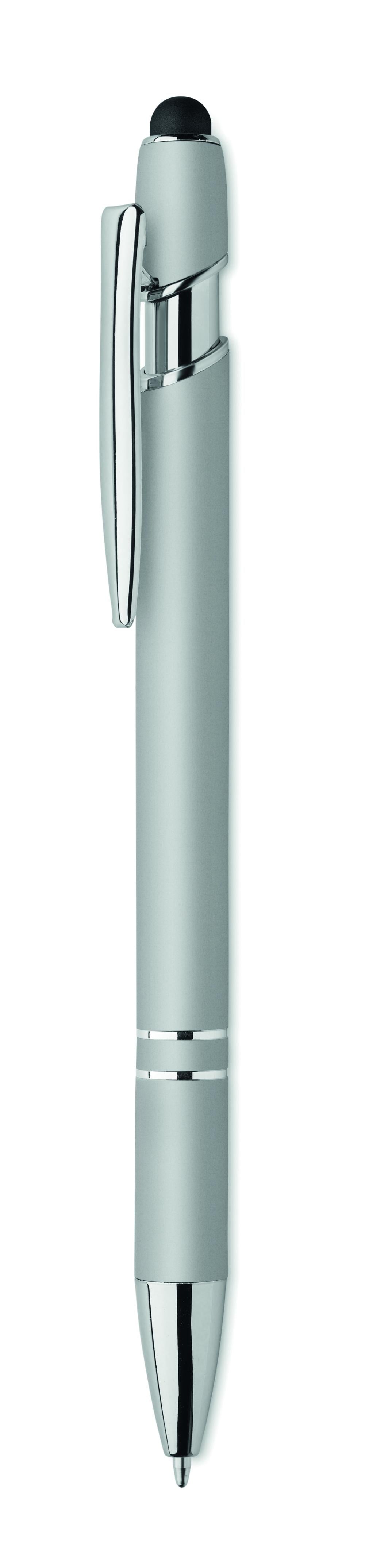 Bolígrafo de aluminio gomoso