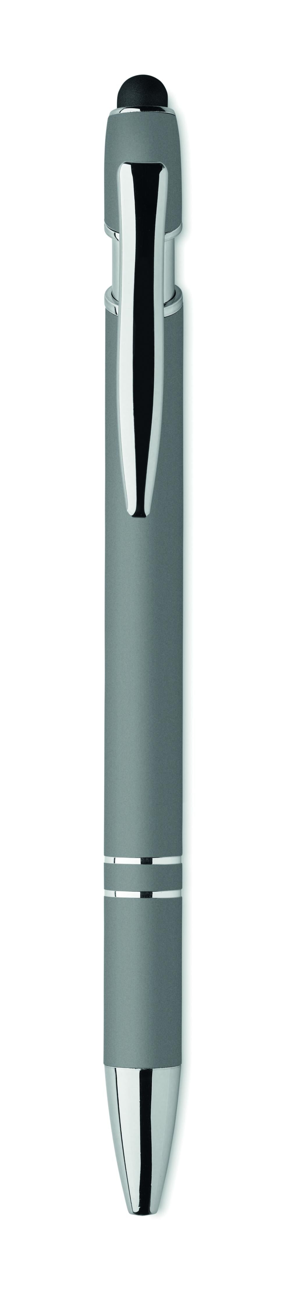 Bolígrafo de aluminio gomoso