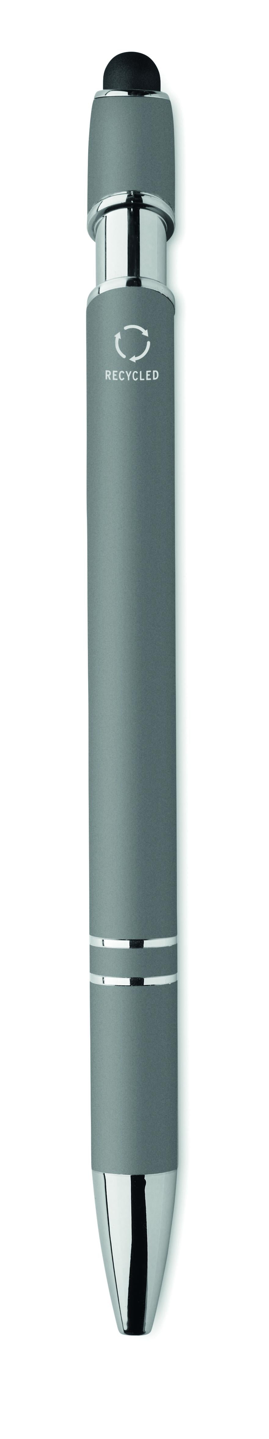 Bolígrafo de aluminio gomoso