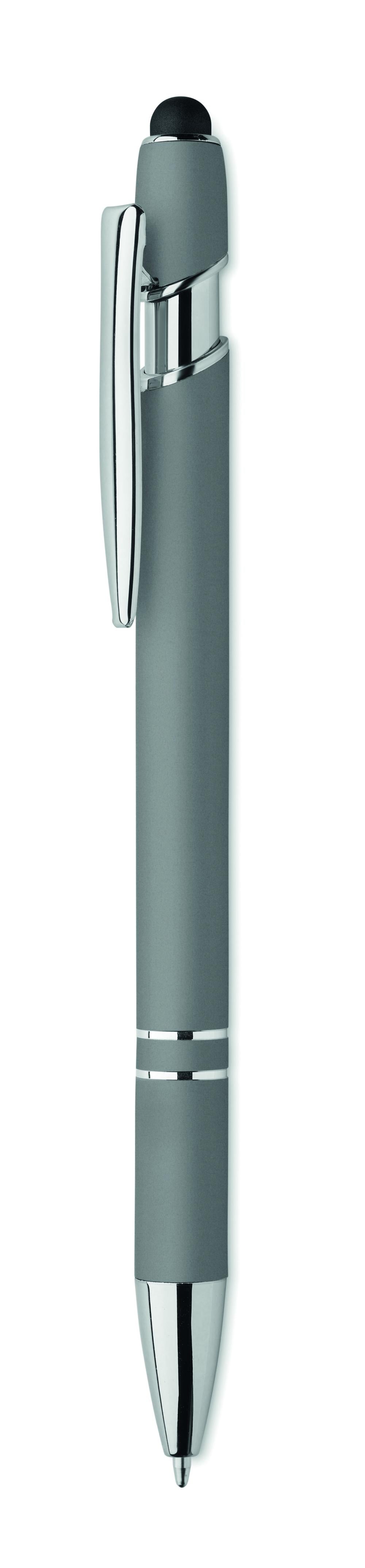 Bolígrafo de aluminio gomoso