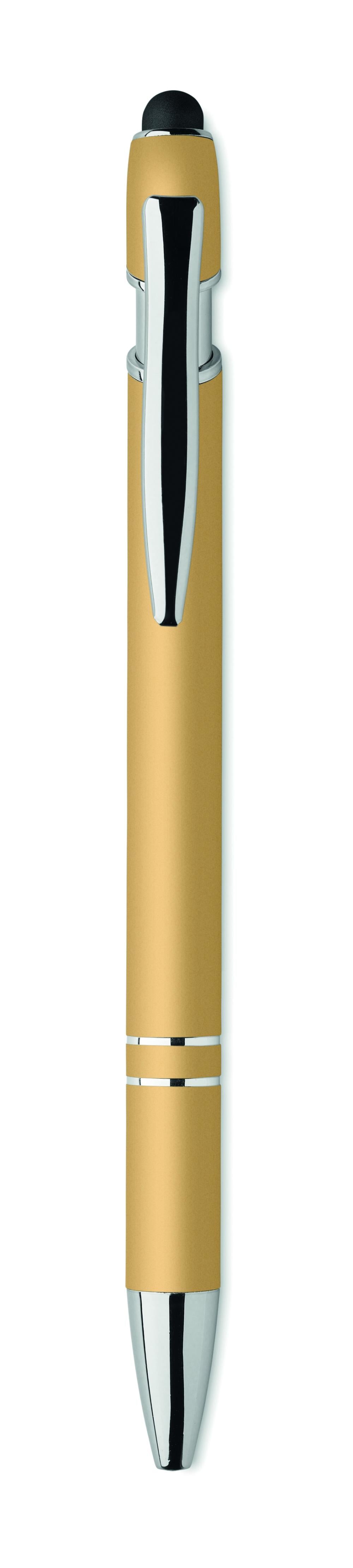 Bolígrafo de aluminio gomoso
