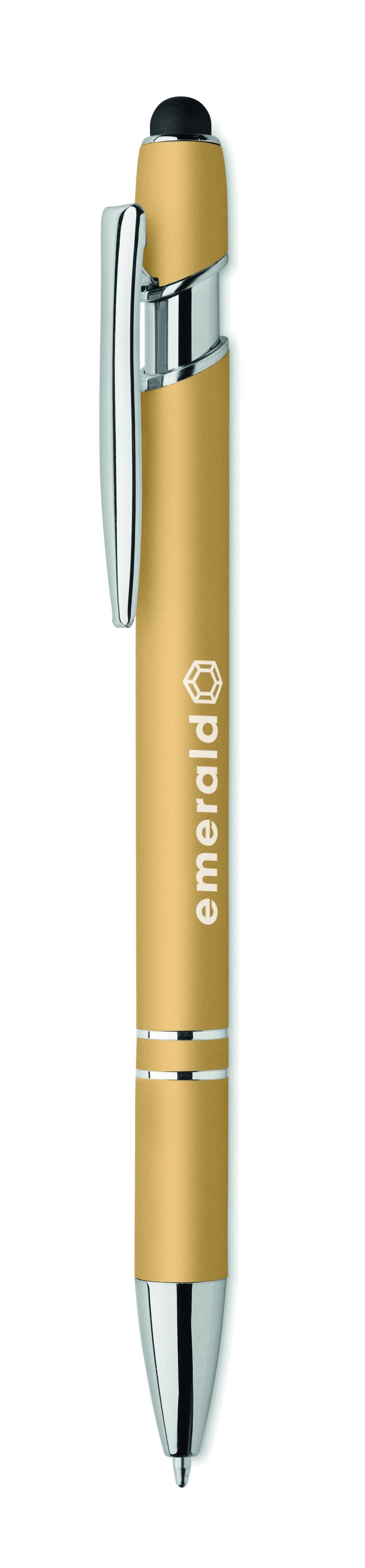 Bolígrafo de aluminio gomoso