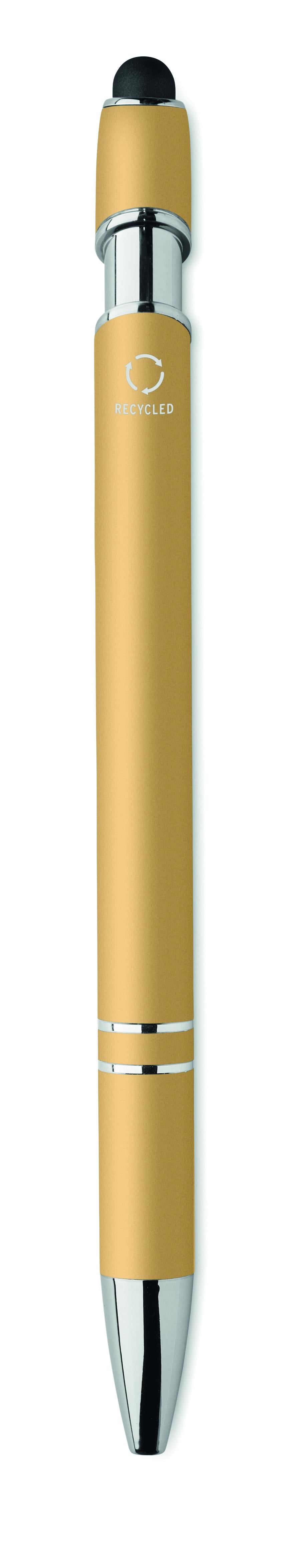 Bolígrafo de aluminio gomoso