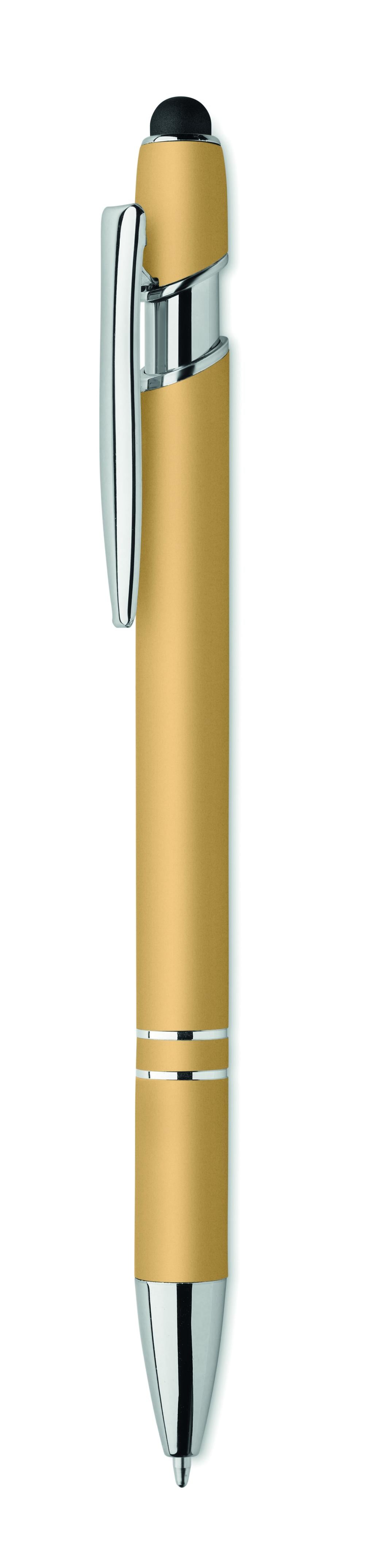 Bolígrafo de aluminio gomoso