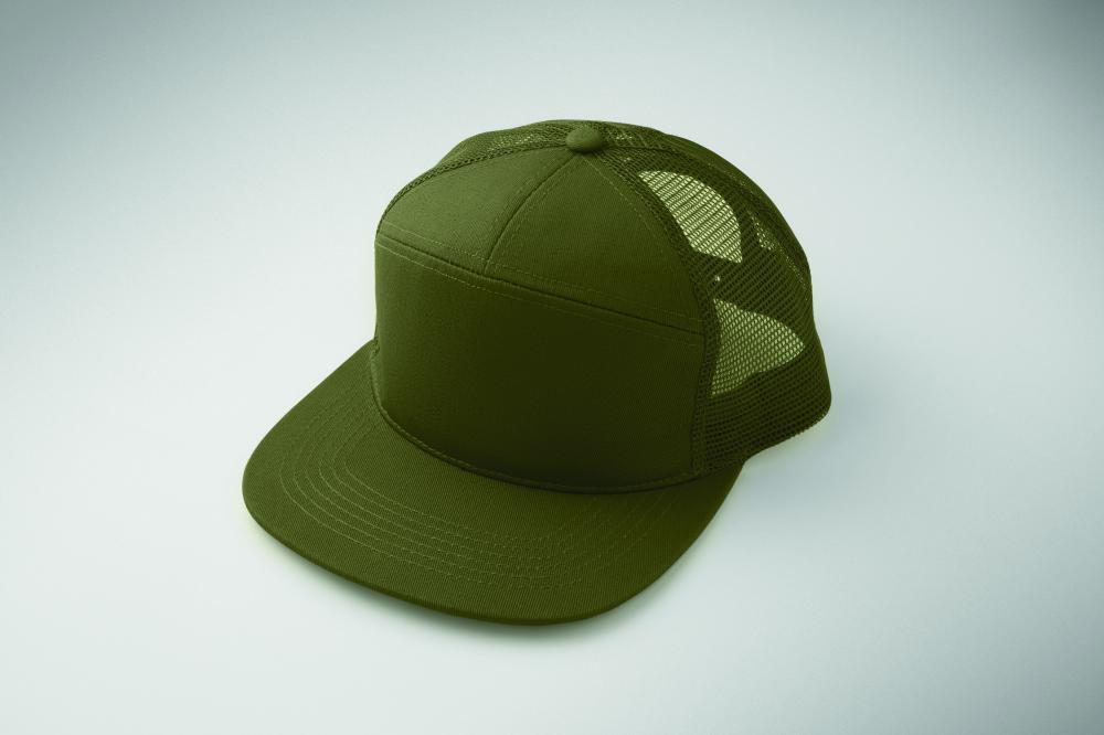 Gorra 7 Paneles Visera Plana