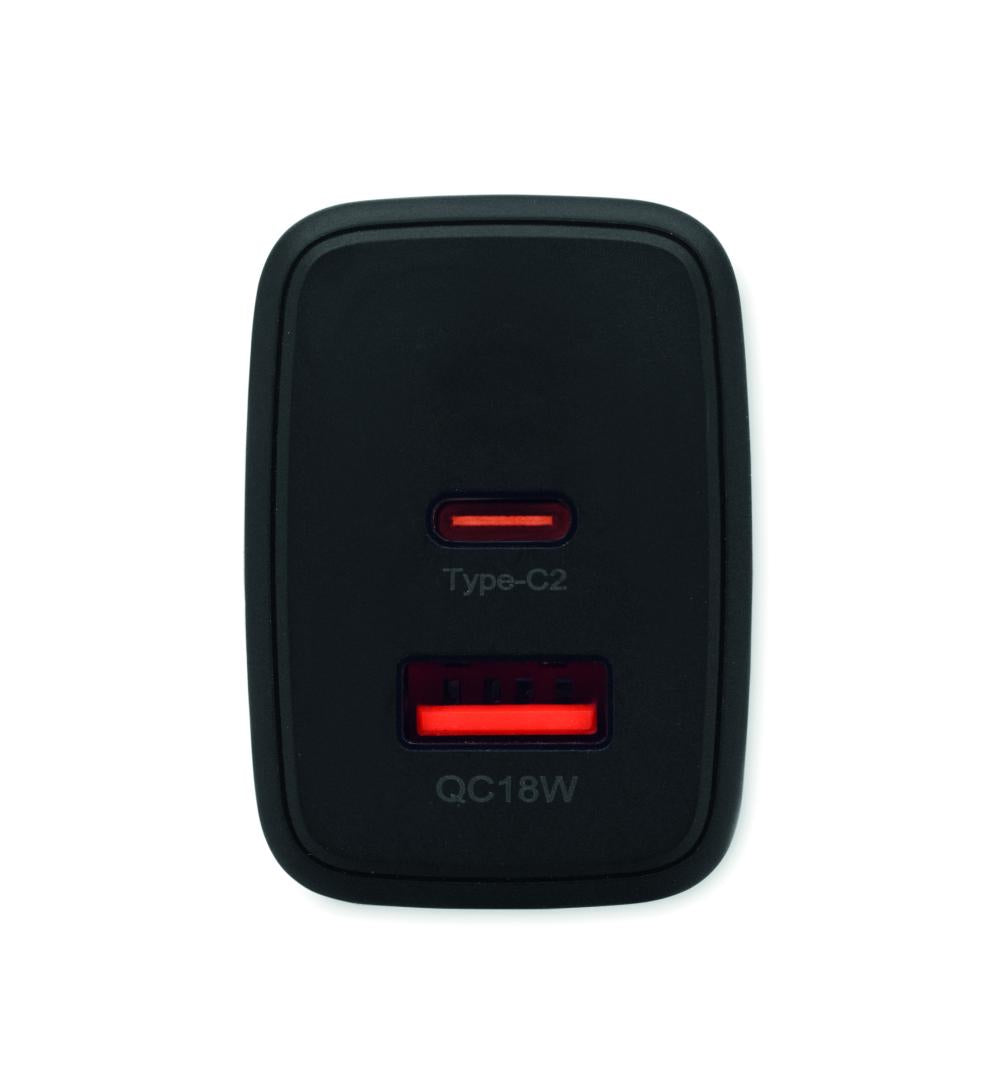 Adaptador pared UE de 2 polos