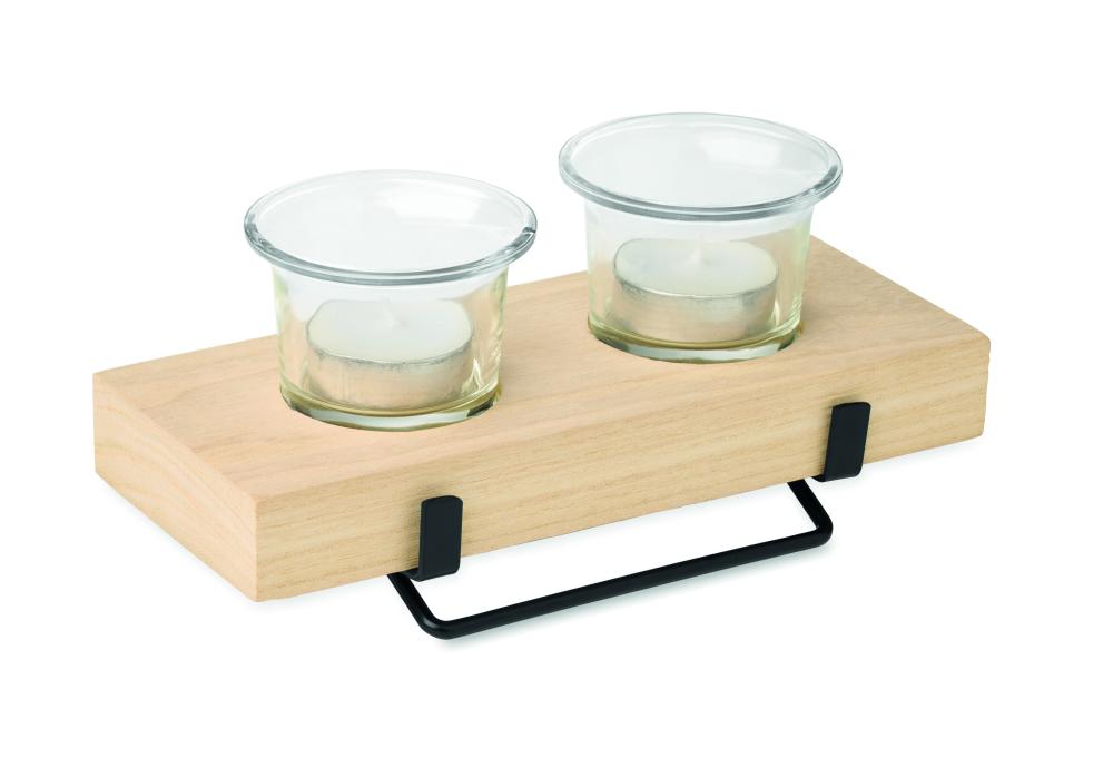 Porta velas con soporte