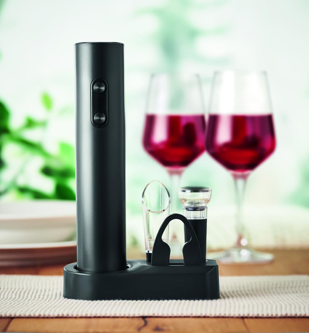 Set abridor de vino eléctrico