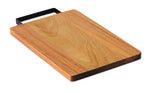 Tablero acacia con asa acero