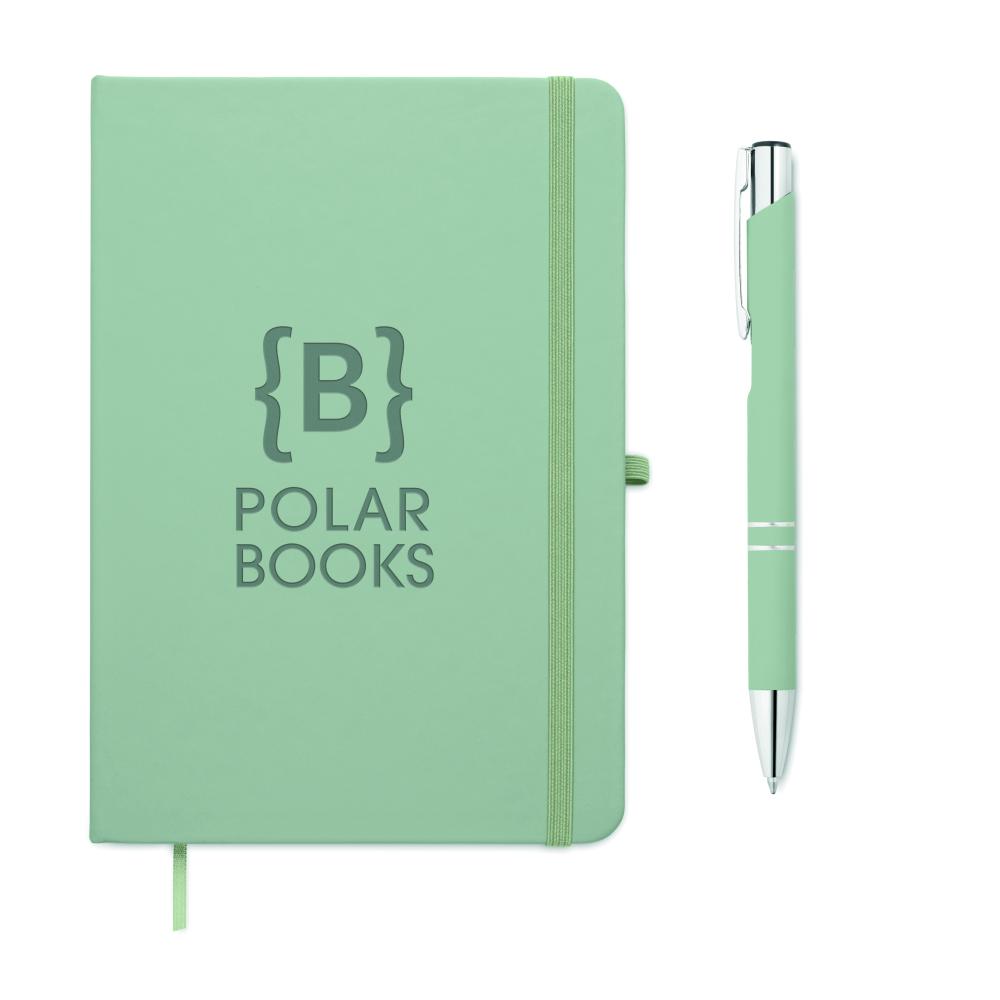 Set libreta A5 PU y boligrafo