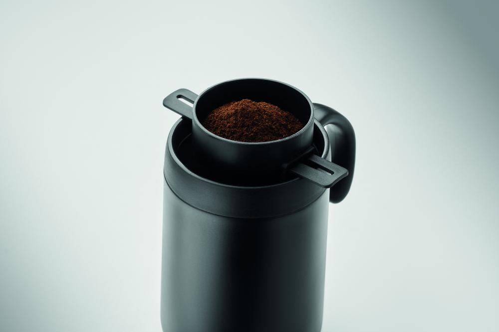 Taza doble pared filtro café