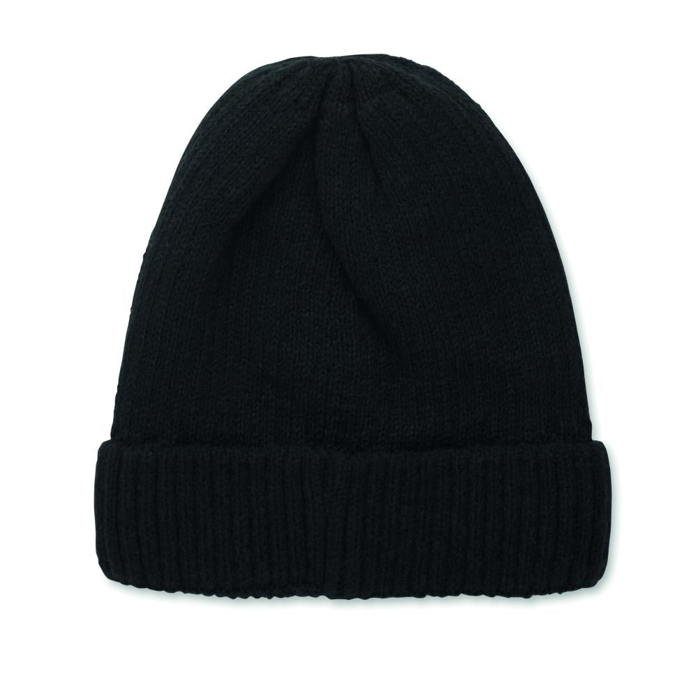 Gorro de punto con dobladillo