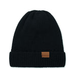 Gorro de punto con dobladillo