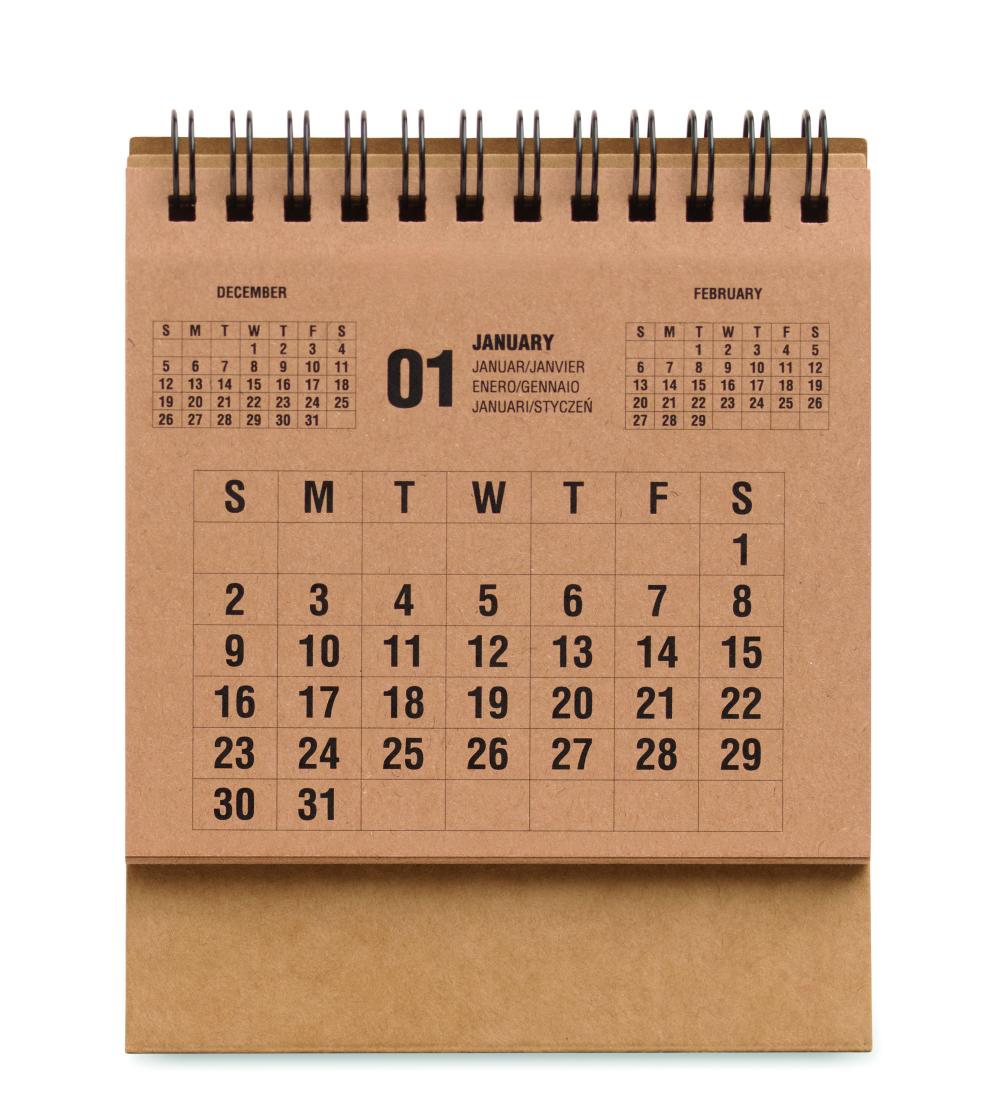 Calendario sobremesa 4 años