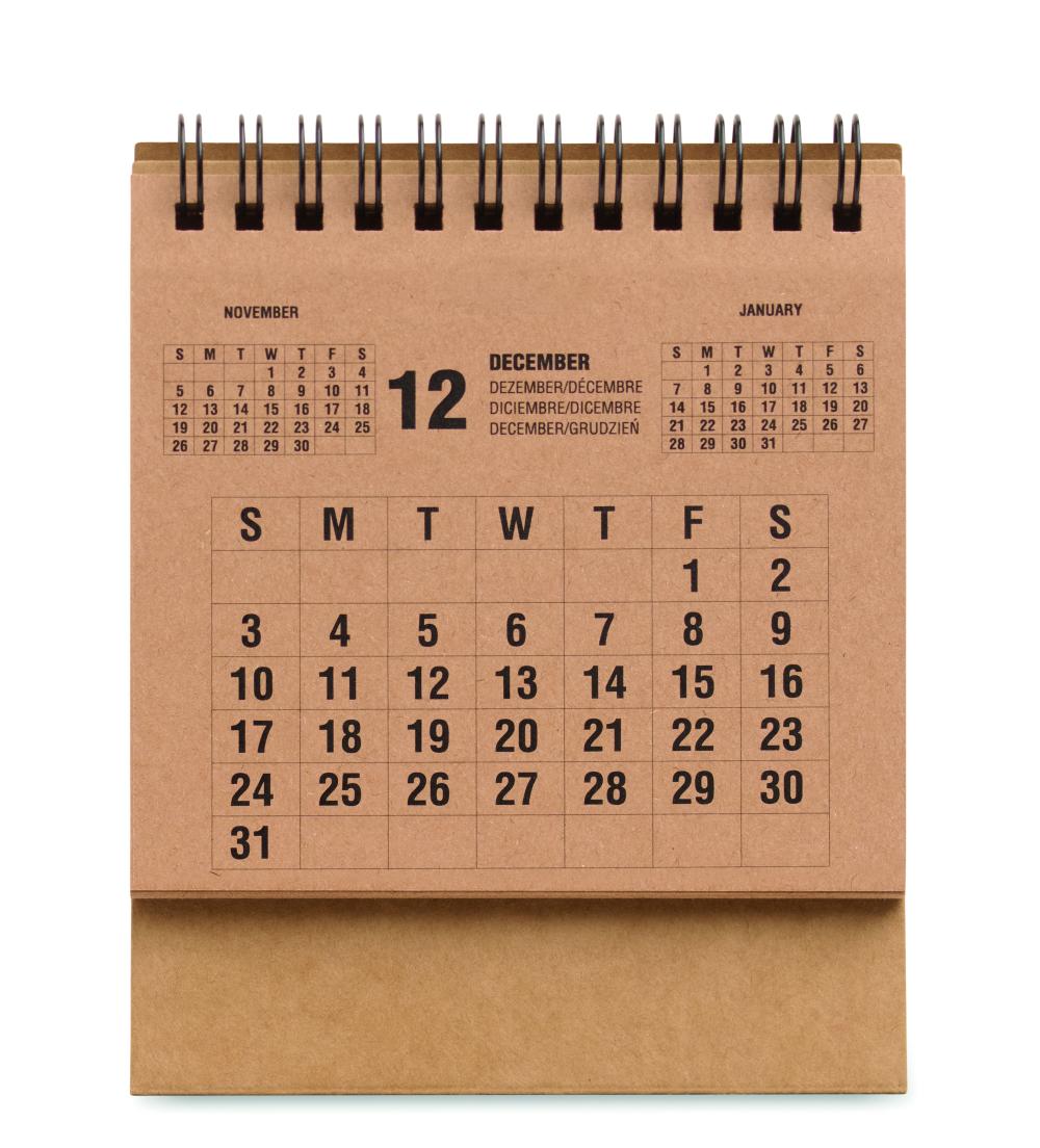 Calendario sobremesa 4 años