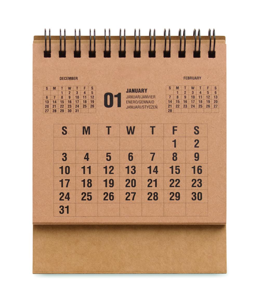 Calendario sobremesa 4 años