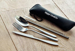 Set cubiertos acero inoxidable