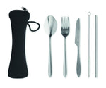 Set cubiertos acero inoxidable