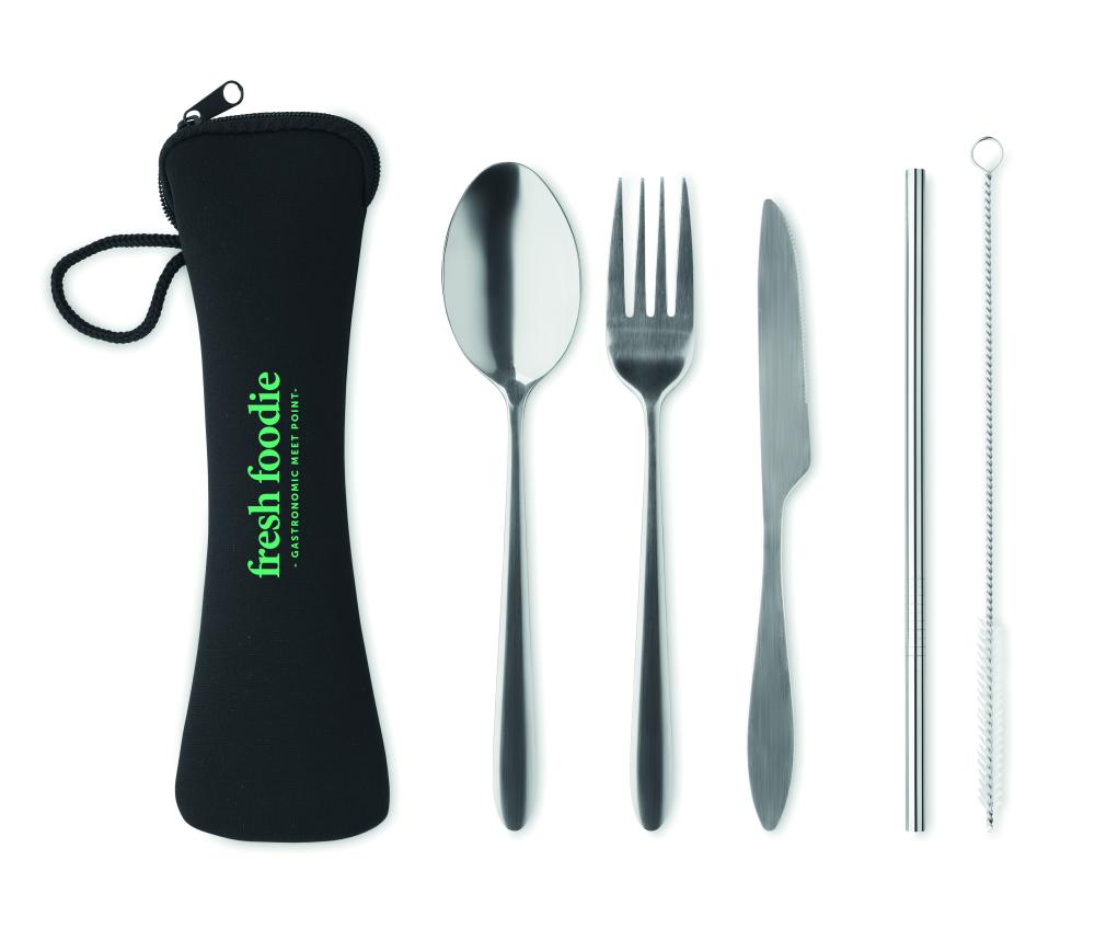 Set cubiertos acero inoxidable