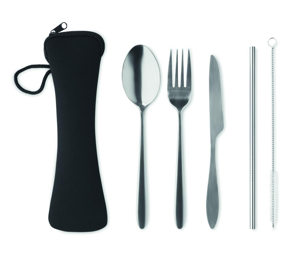 Set cubiertos acero inoxidable