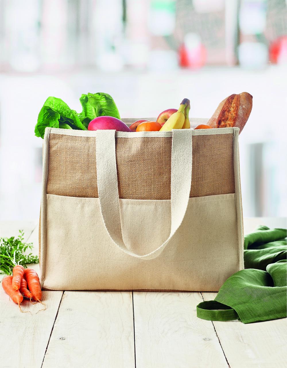 Bolsa nevera canvas y yute