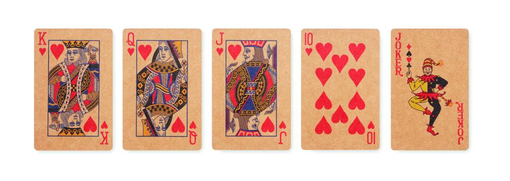 Baraja cartas papel reciclado