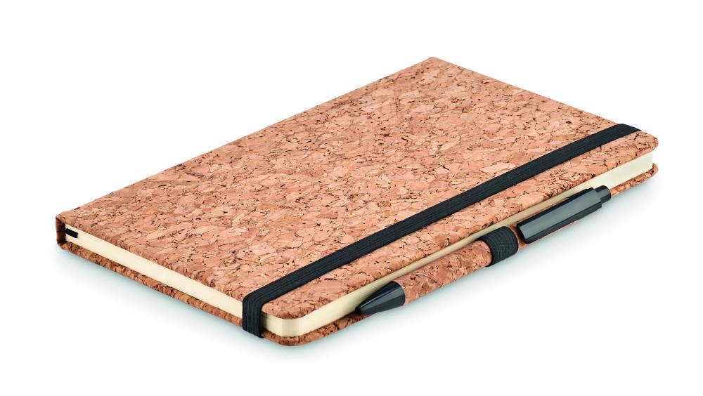 Set libreta bolígrafo corcho