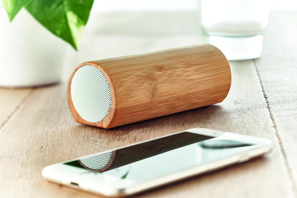 Altavoz bambú inalámbrico 2x5W