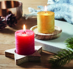 Porta velas madera