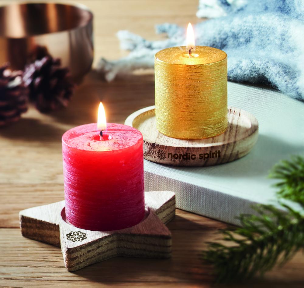 Porta velas madera