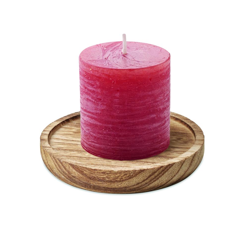 Porta velas madera