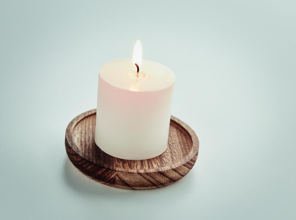 Porta velas madera