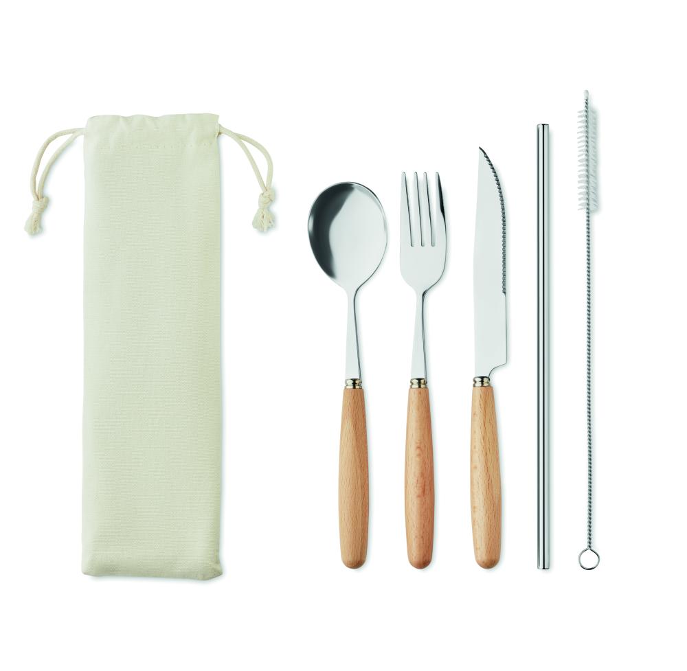 Set de cubiertos acero inox.