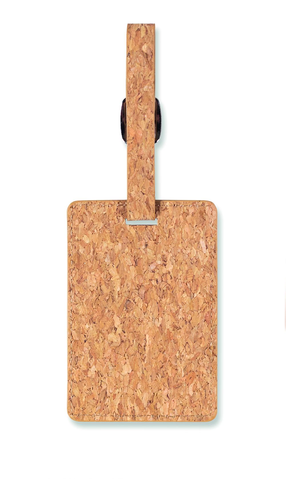 Etiqueta equipaje de corcho
