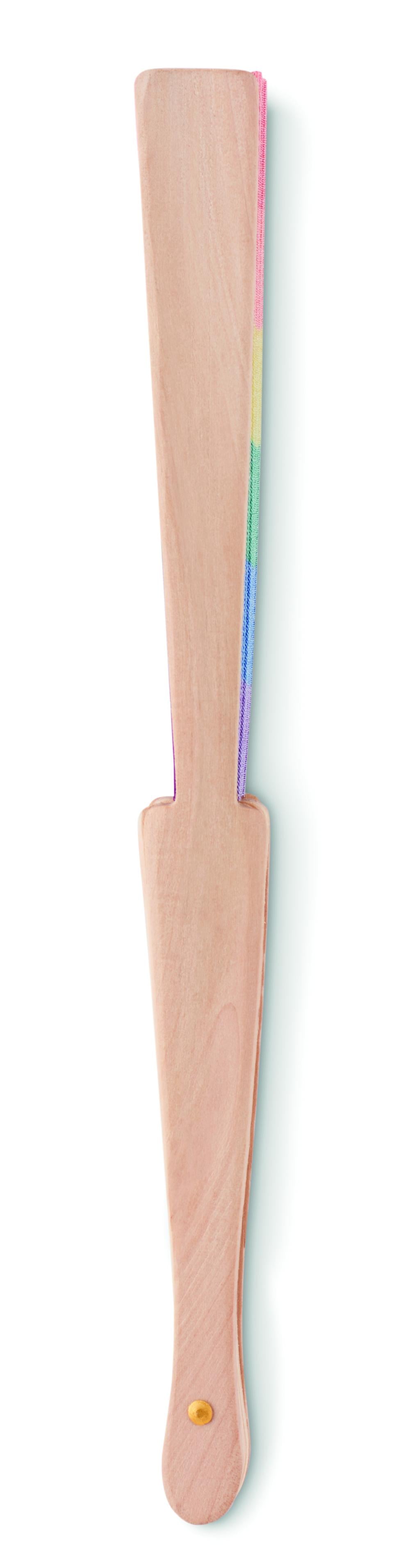 Abanico de madera rainbow