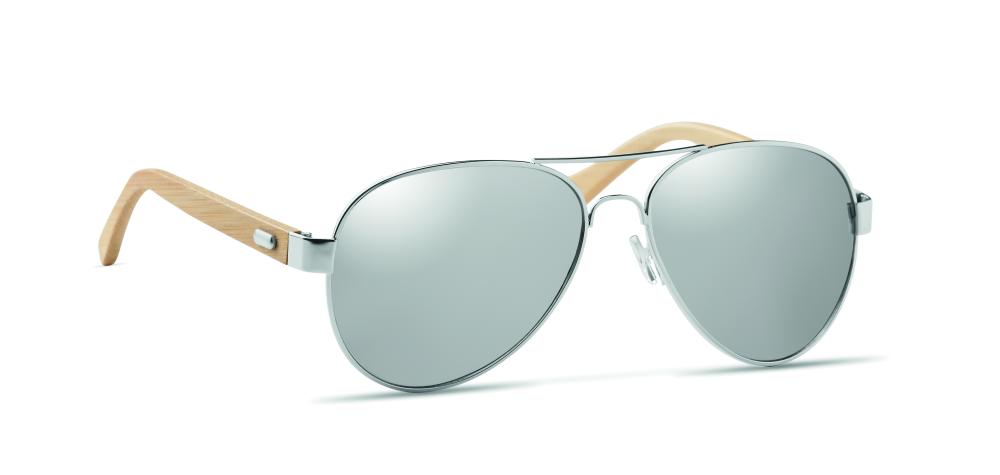 Gafas de sol de bambú en bolsa