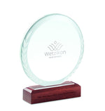 Placa o trofeo cristal redonda