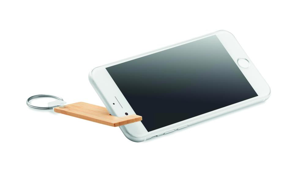 Soporte y llavero de bambú