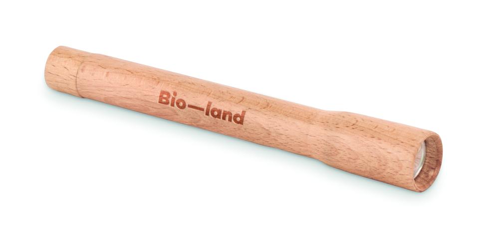 Linterna de madera con luz COB