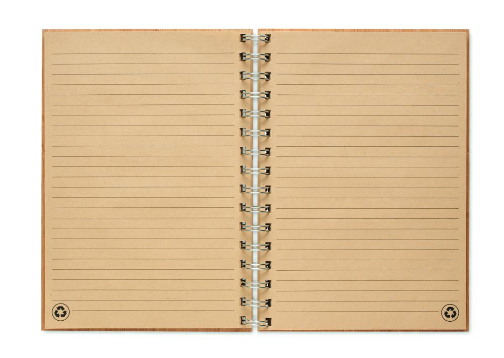 Libreta A5 de bambú anillas