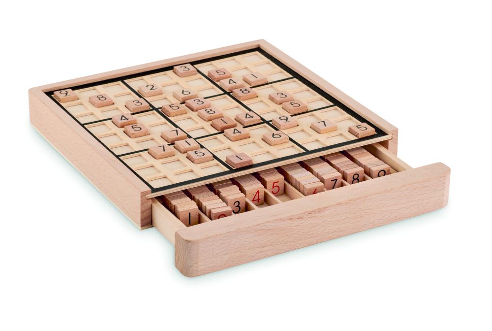Juego de mesa sudoku de madera
