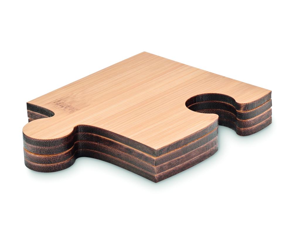 Set de 4 posavasos tipo puzle