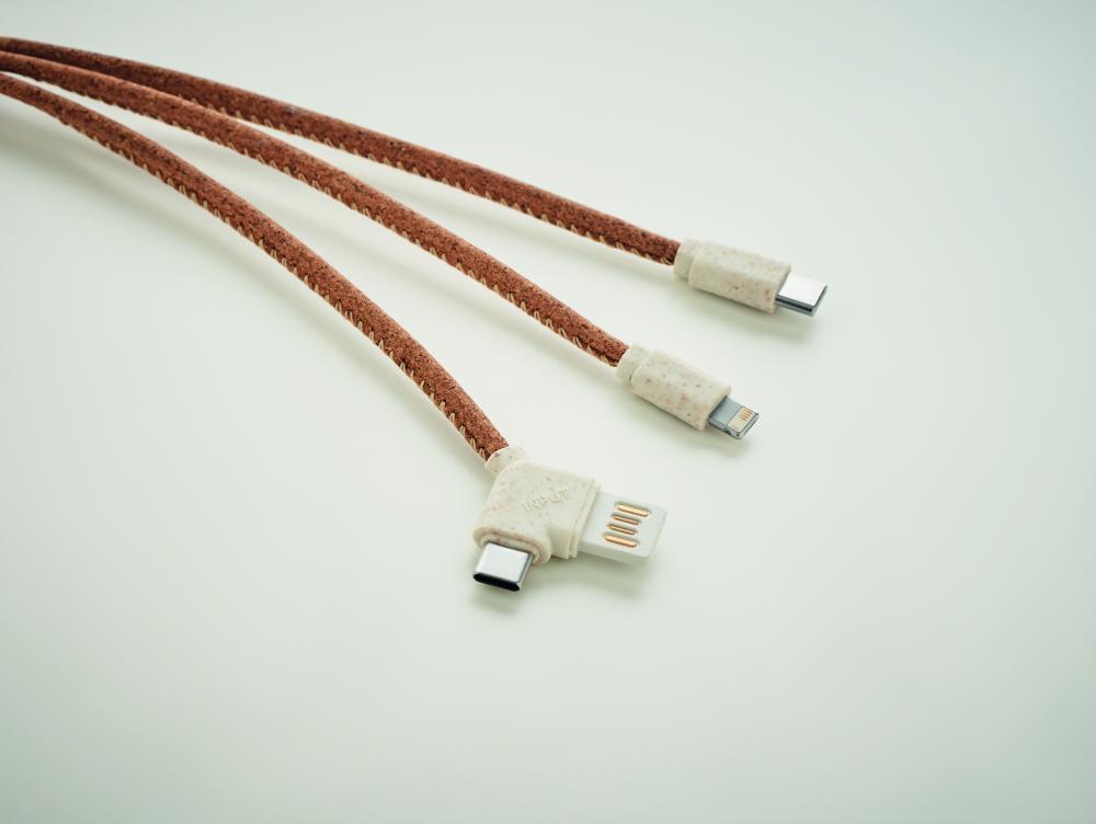 Cable de carga 3 en 1 corcho
