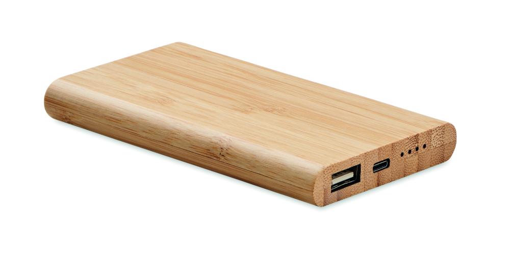 Power bank de bambú 4000 mAh