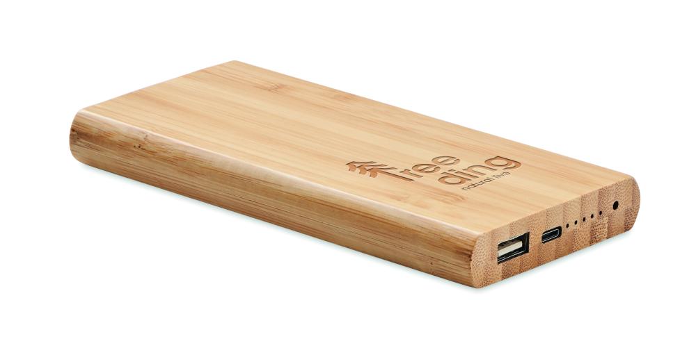Power bank de bambú 6000 mAh