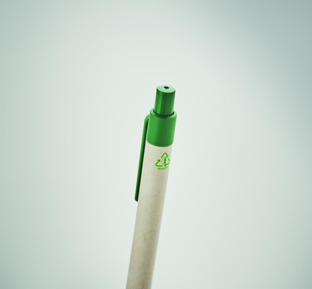 Papel reciclado/ bolígrafo PLA