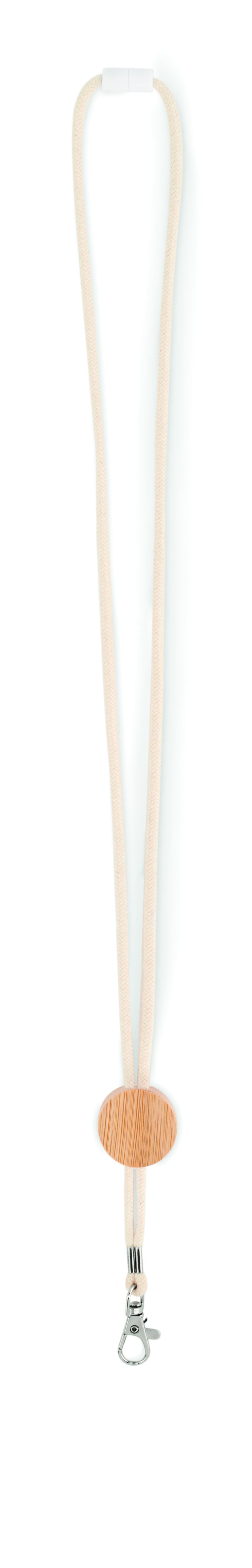 Lanyard algodón con mosquetón
